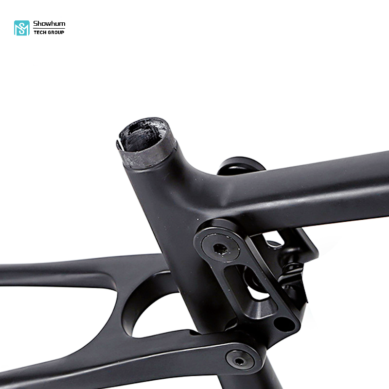 Unmarked carbon fiber soft tail mountain bike frame AM29 full shock absorption1 (1).png